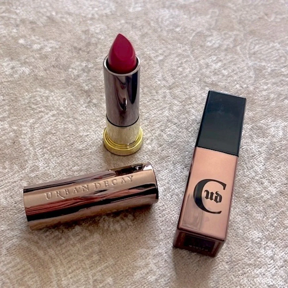 Brand New Urban Decay Mega Matte Red Lipstick & Vice Lasting Glassy Tint X-Ray